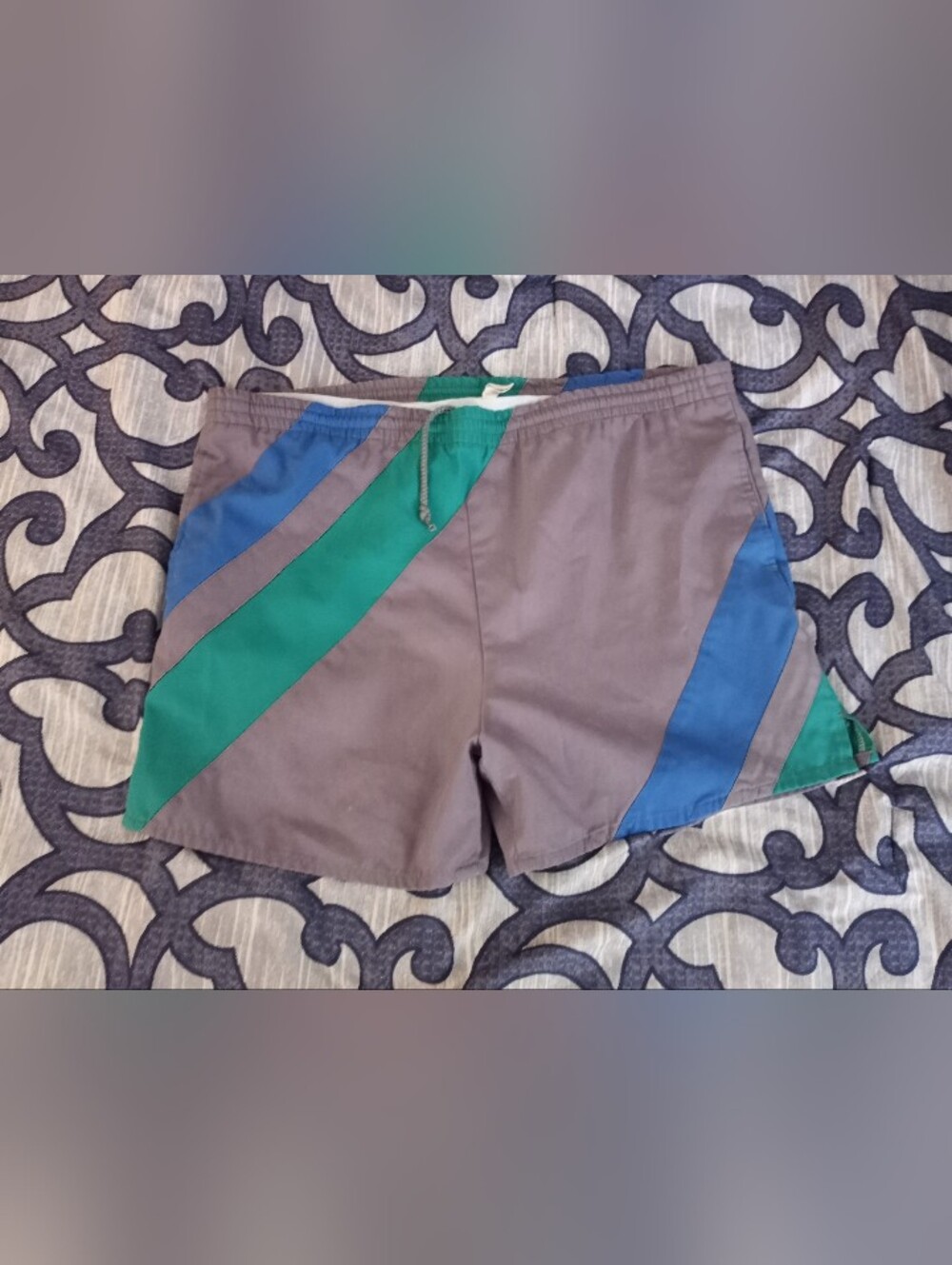 👠Vintage 80s/90s FINE LINE Mens Colorblock Shorts👠